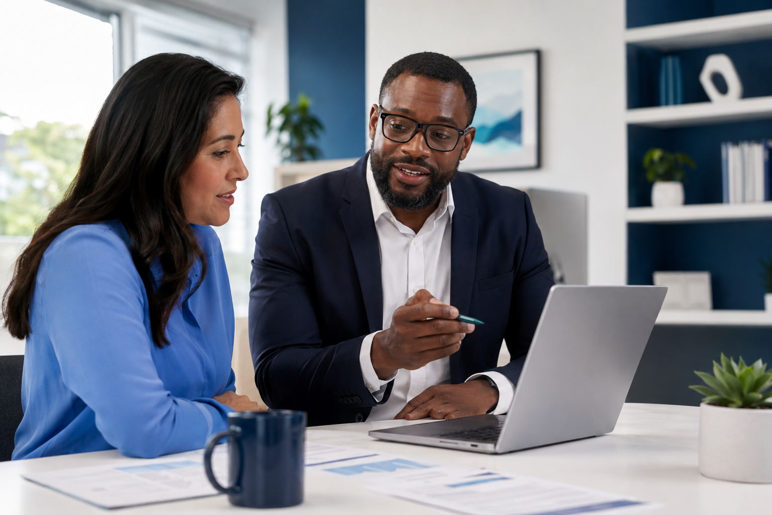 Tax advisor meeting with a client